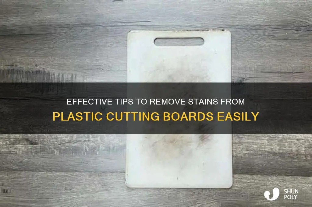 how to get rid of stains on plastic cutting boards