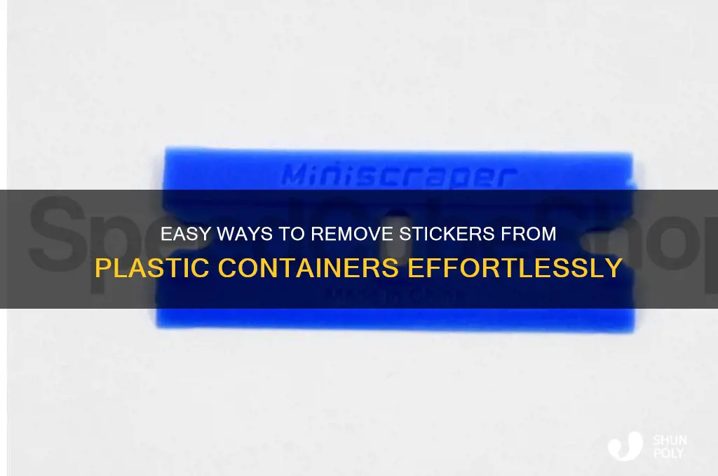 how to get rid of stickers in plastic containers