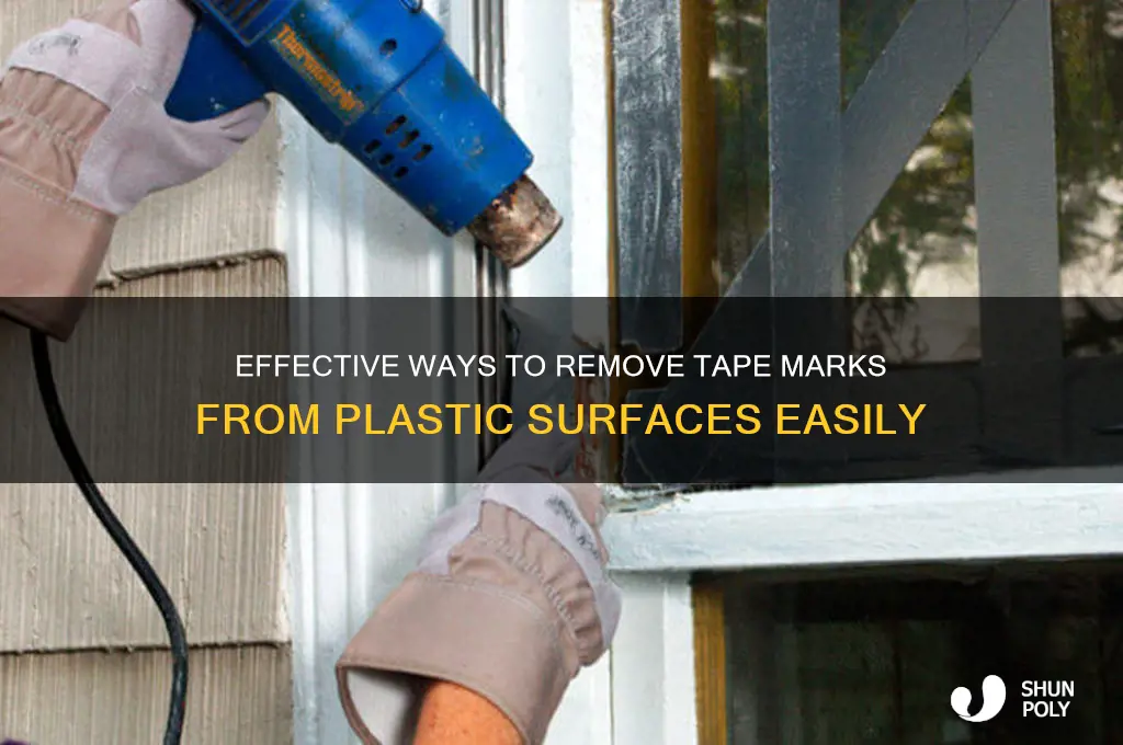 how to get rid of tape marks on plastic
