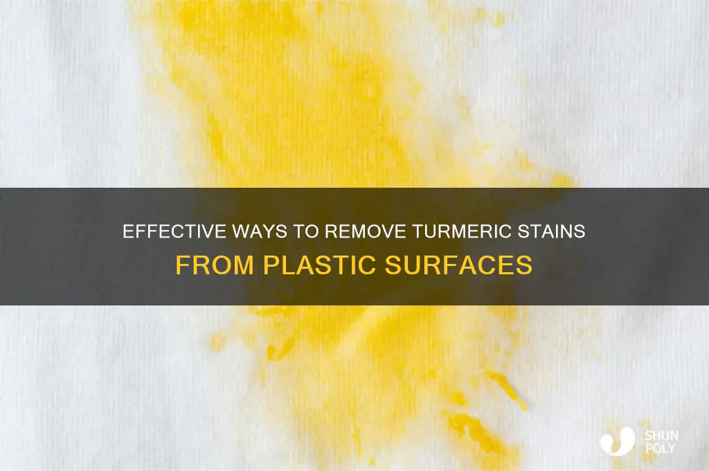 how to get rid of turmeric stain on plastic