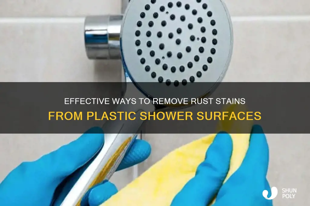 how to get rust off of plastic shower