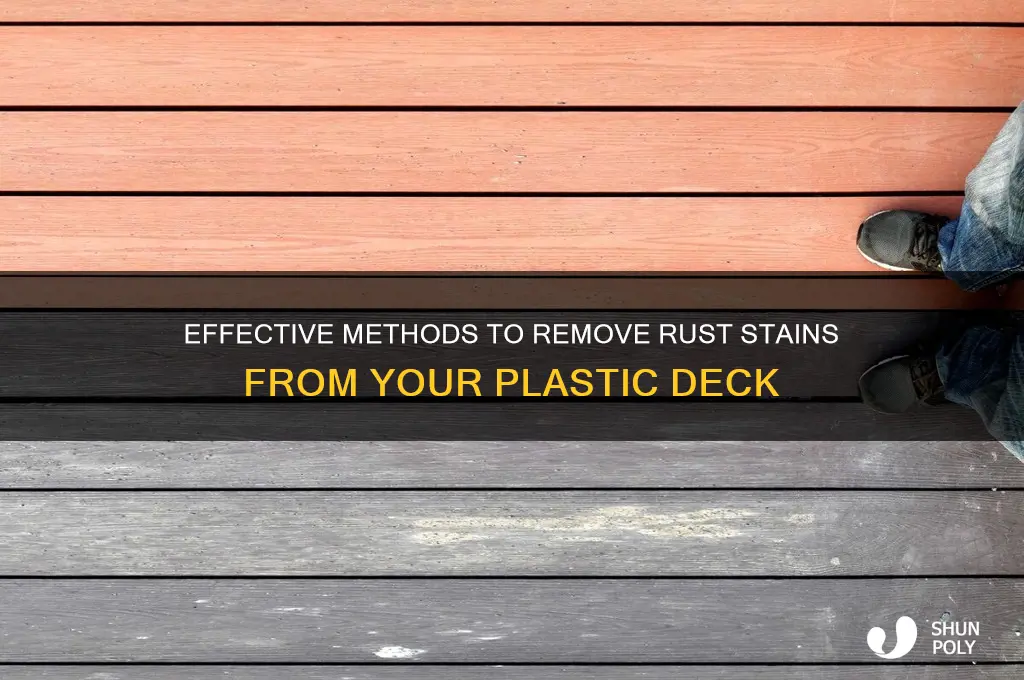 how to get rust off plastic deck