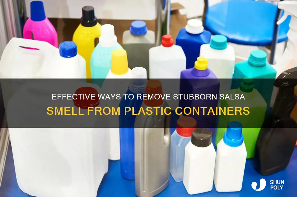 how to get salsa smell out of plastic