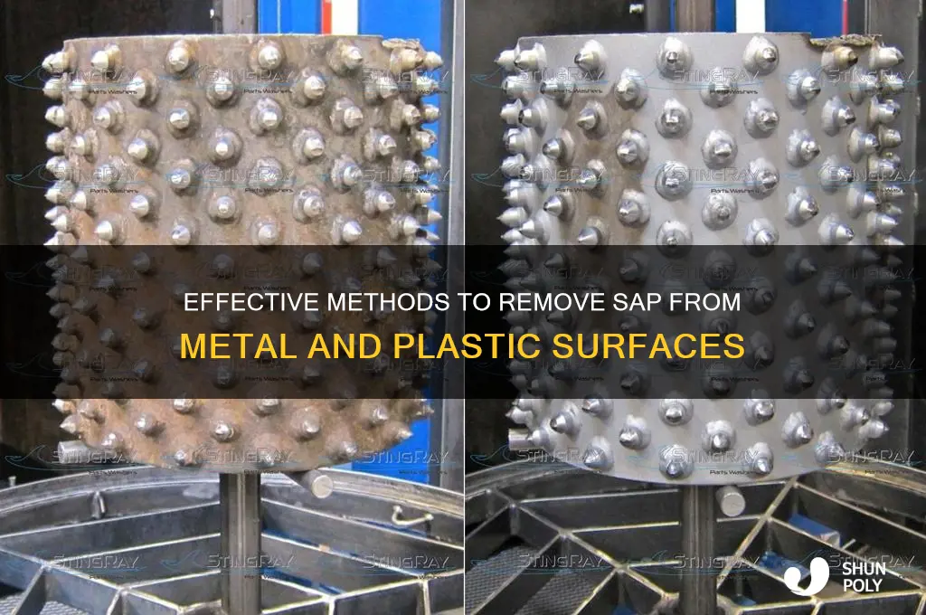 how to get sap off of metal and plastic