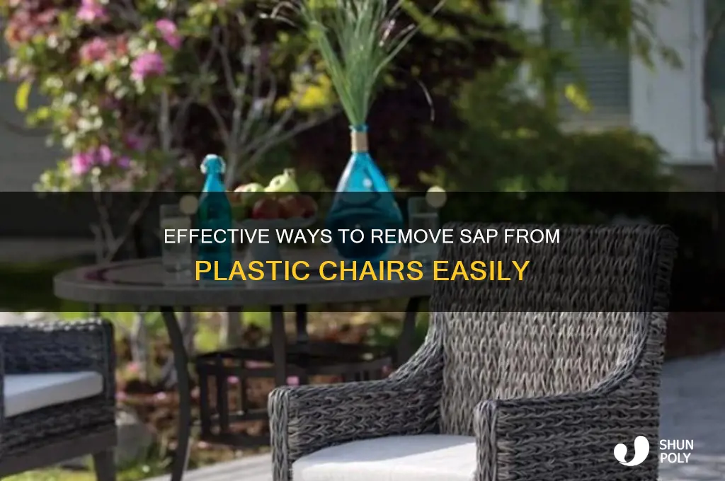 how to get sap off plastic chairs