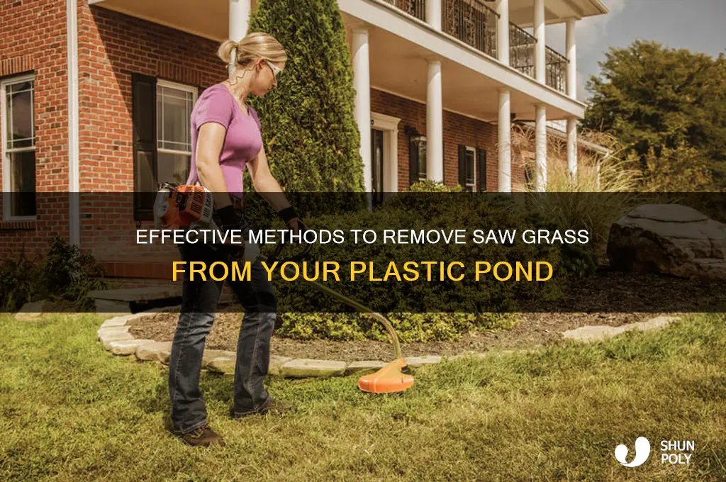 how to get saw grass out of a plastic pond