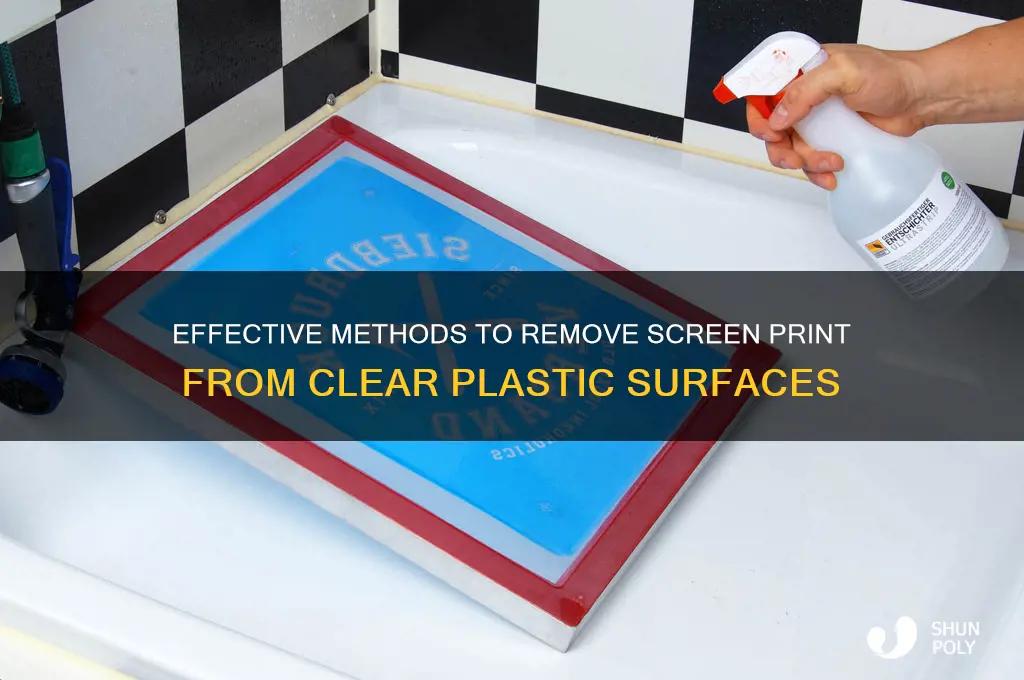 how to get screen print off clear plastic