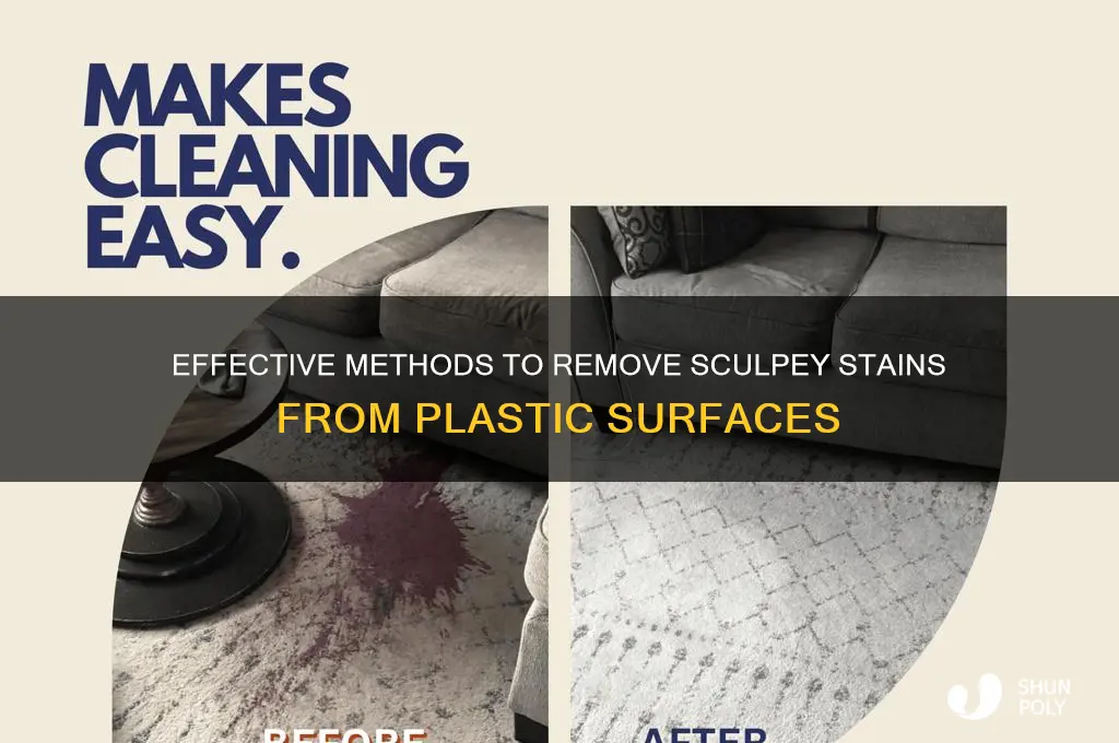how to get sculpey stains off of plastic