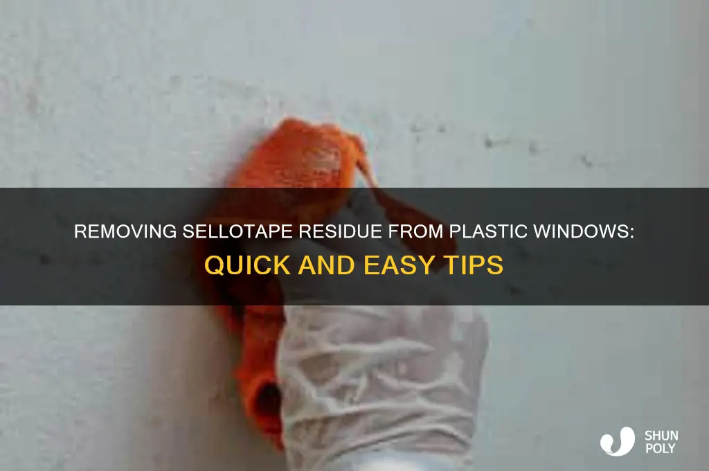 how to get sellotape off plastic windows