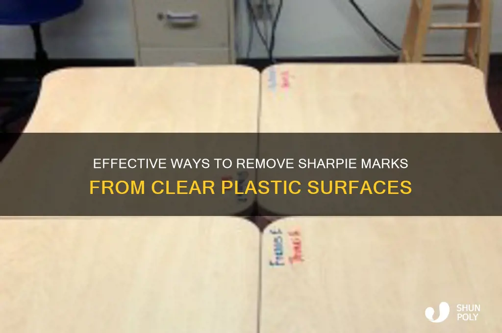 how to get sharpie off clear plastic