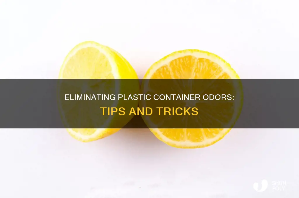 how to get smell iut if plastic food container