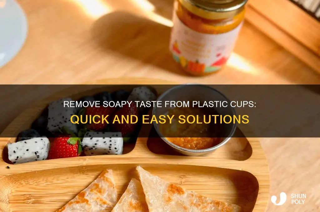 how to get soapy taste out of plastic cup