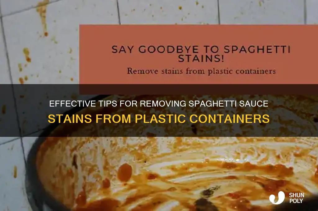 how to get spaghetti sauce out of plastic