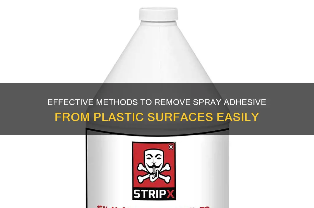 how to get spray adhesive off plastic