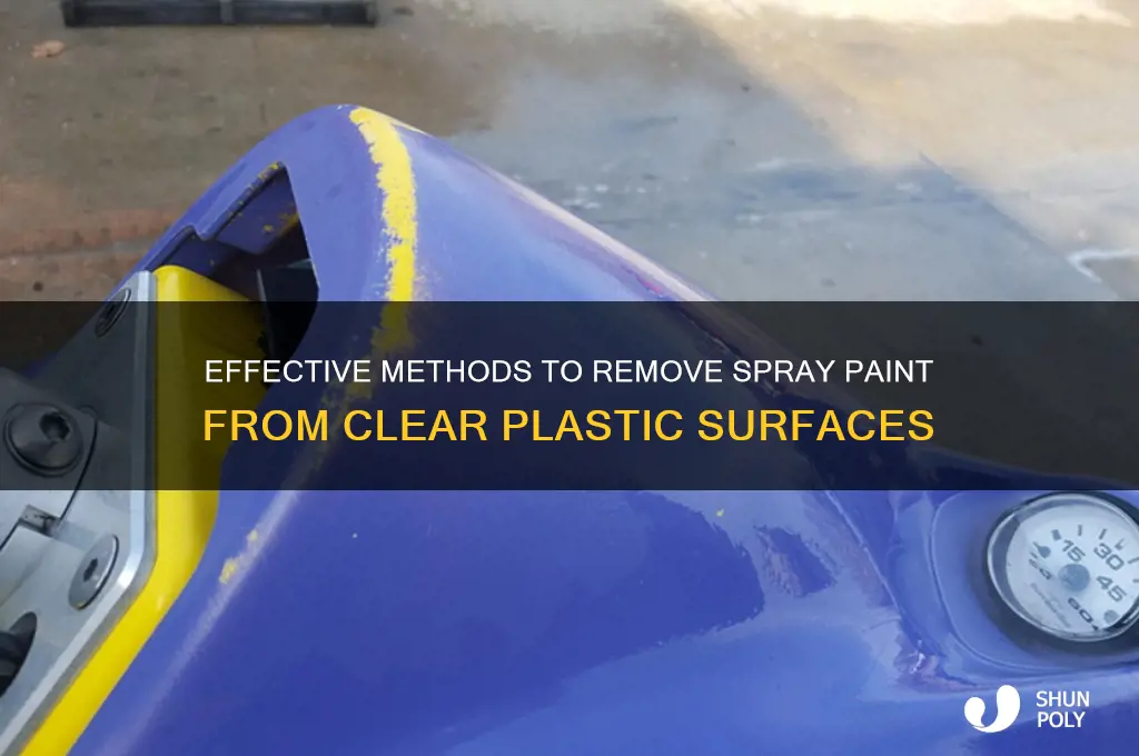 how to get spray paint off clear plastic