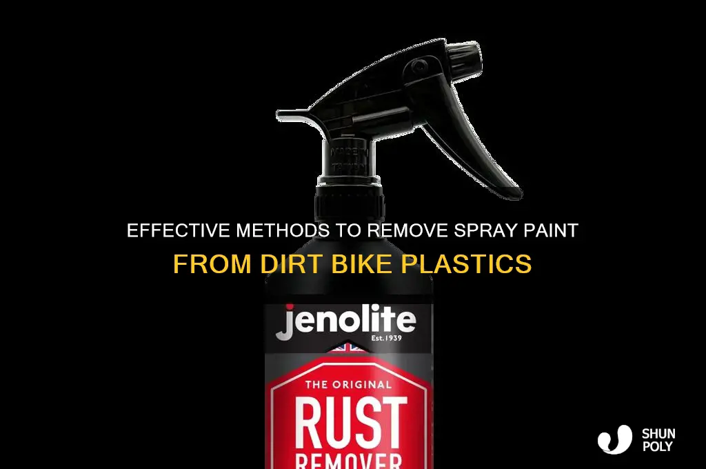 how to get spray paint off dirt bike plastics