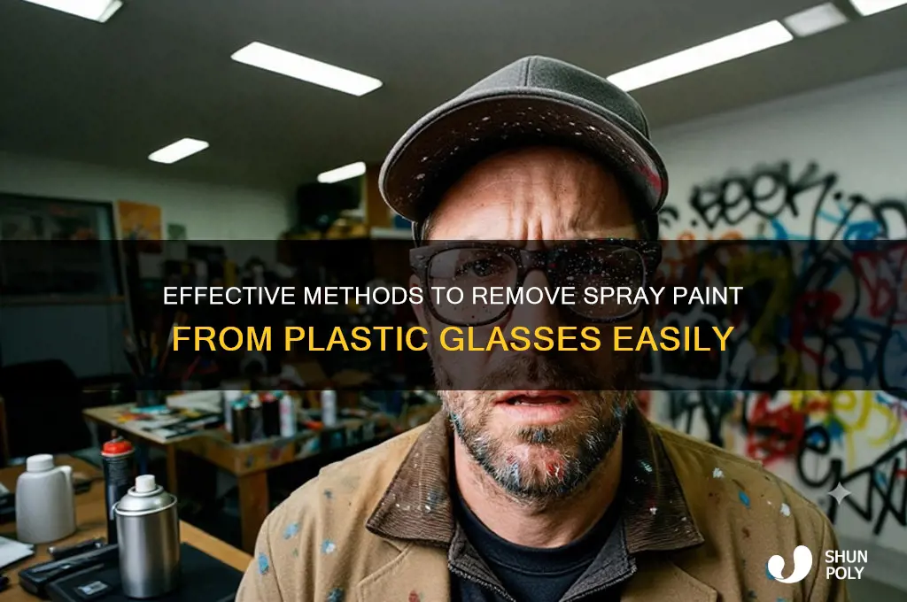 how to get spray paint off plastic glasses