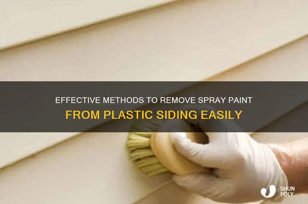 how to get spray paint off plastic siding