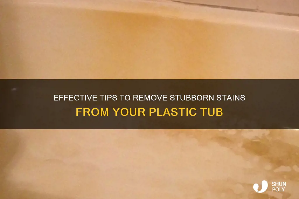 how to get stain out of plastic tub
