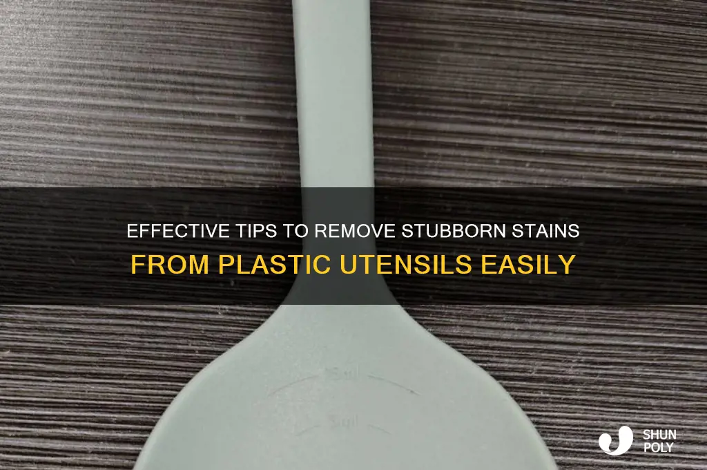 how to get stain out of plastic utensils