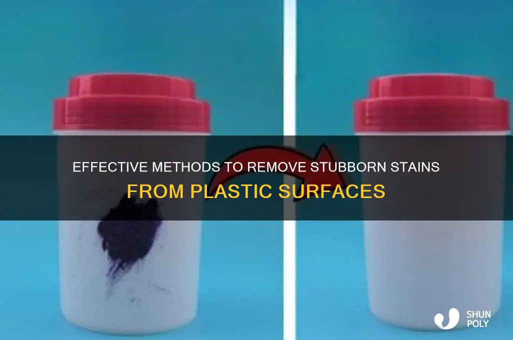 how to get stains of plastic