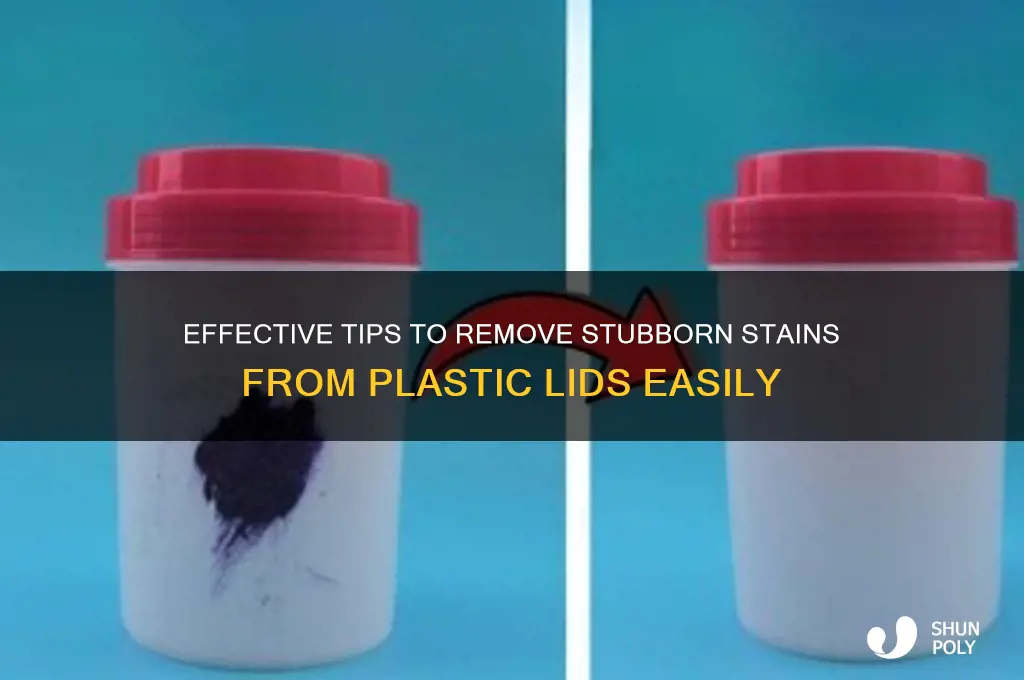 how to get stains off of plastic lids