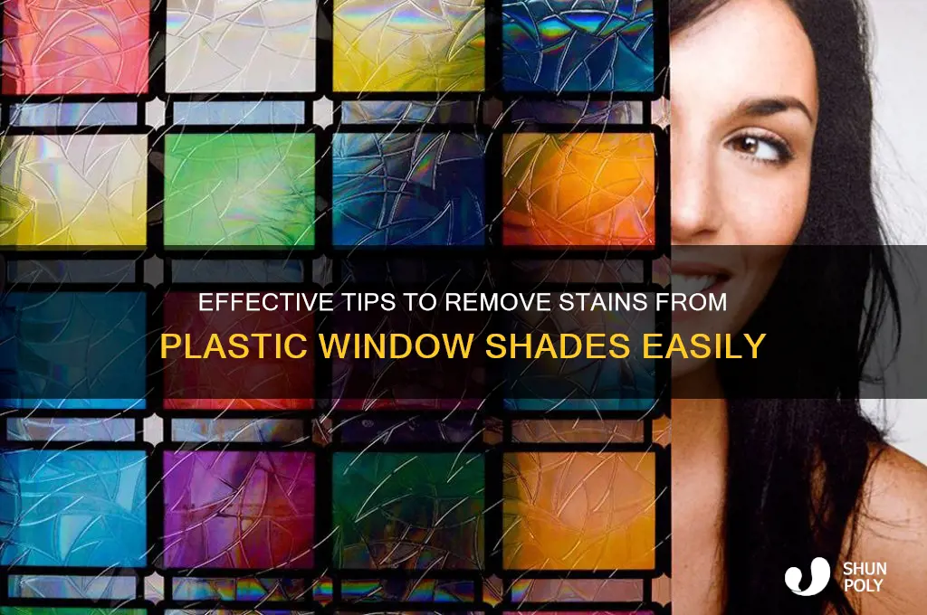 how to get stains off plastic window shades