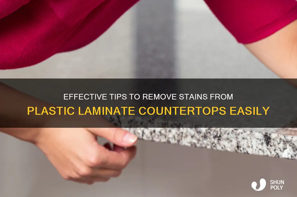 how to get stains out of plastic laminate countertops