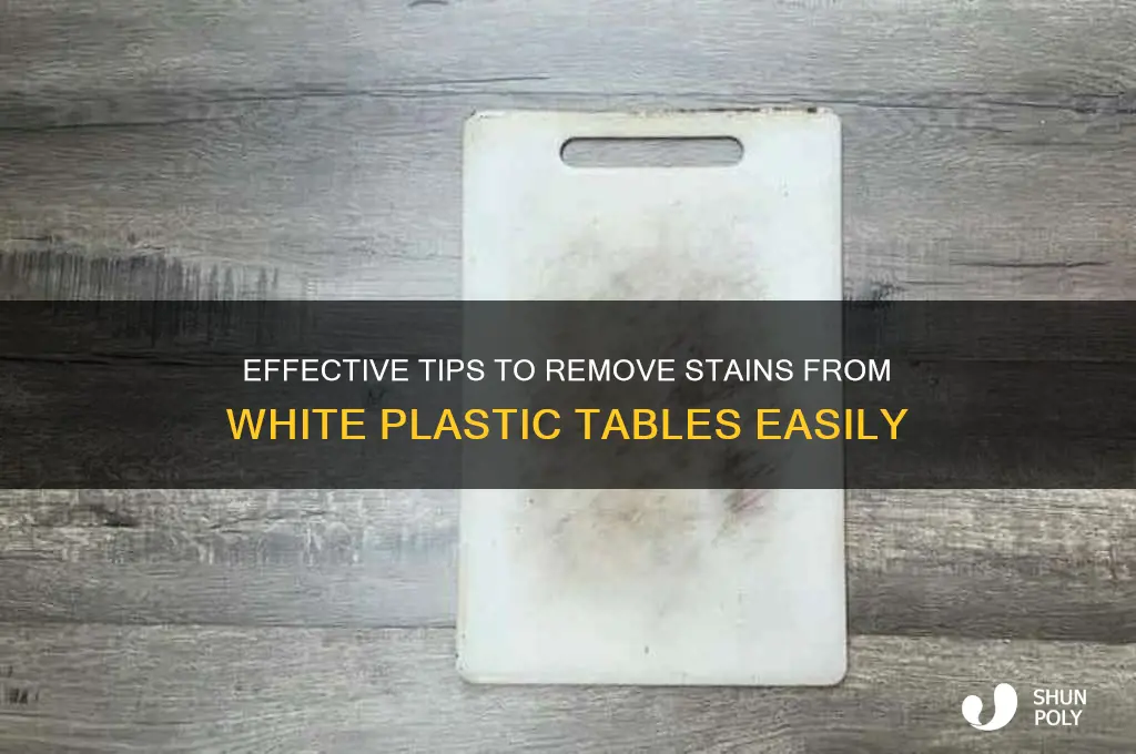 how to get stains out plastic white tables