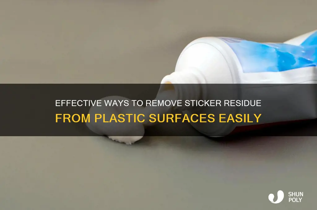 how to get sticker residue off of plastic