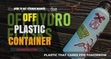 Removing Sticker Residue from Plastic Containers: Quick and Easy Methods