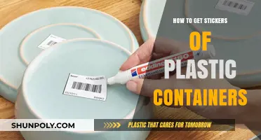 Removing Stickers: Plastic Containers Made Easy