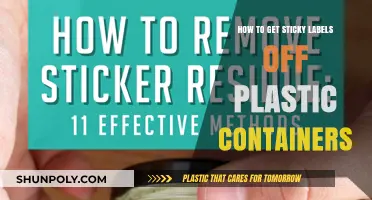 Removing Sticky Labels: Plastic Containers Made Easy