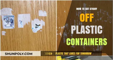 Removing Sticky Residue from Plastic Containers