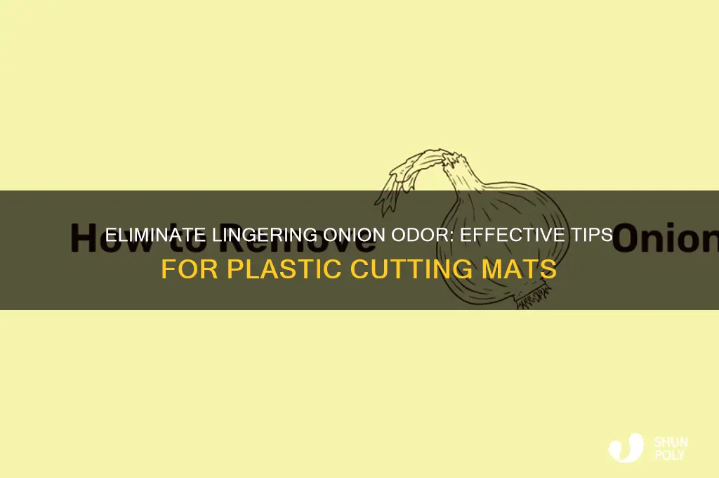 how to get stubborn onion smell off plastic cutting mat