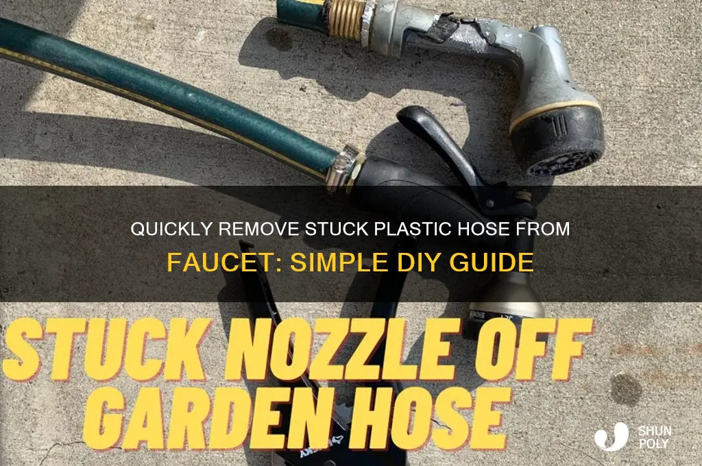 how to get stuck hose plastic off faucet