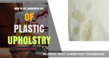Effective Tips to Remove Sunscreen Stains from Plastic Upholstery