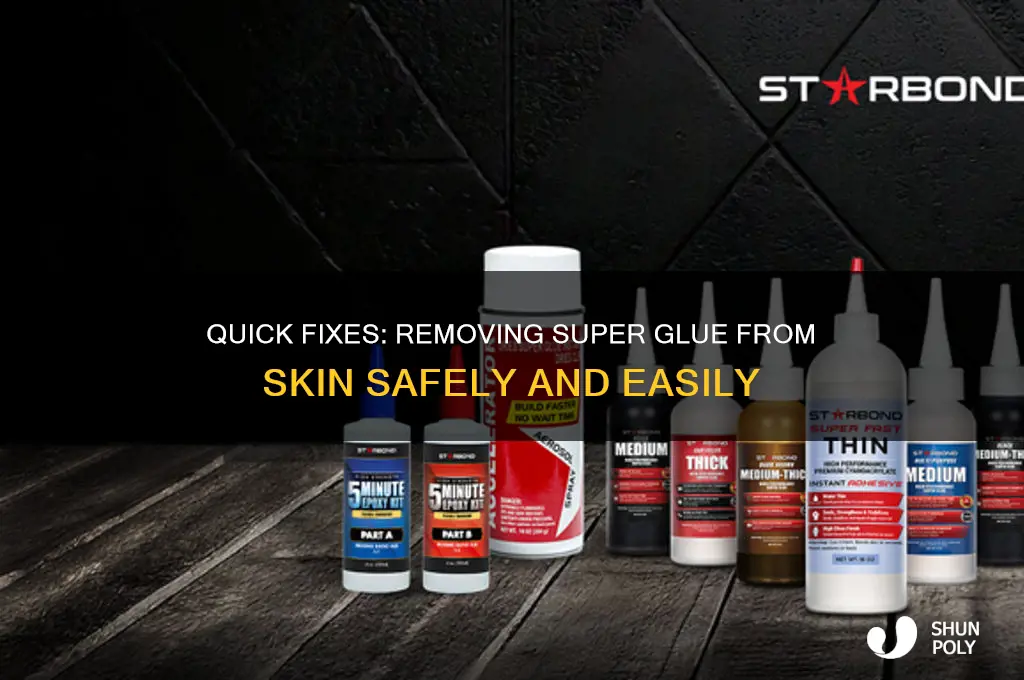 how to get superglue plastic off fingers