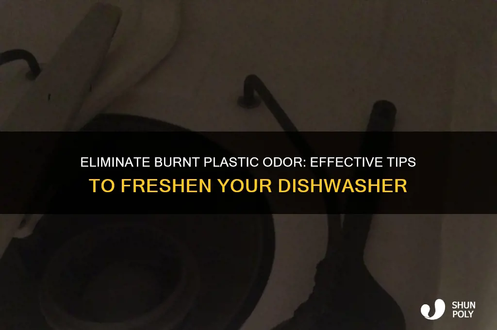how to get the burnt plastic smell out of dishwasher