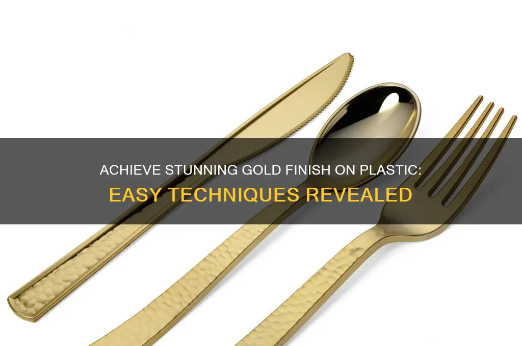 how to get the gold color on plastic