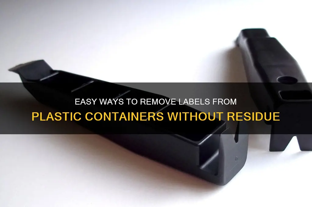 how to get the label off plastic container