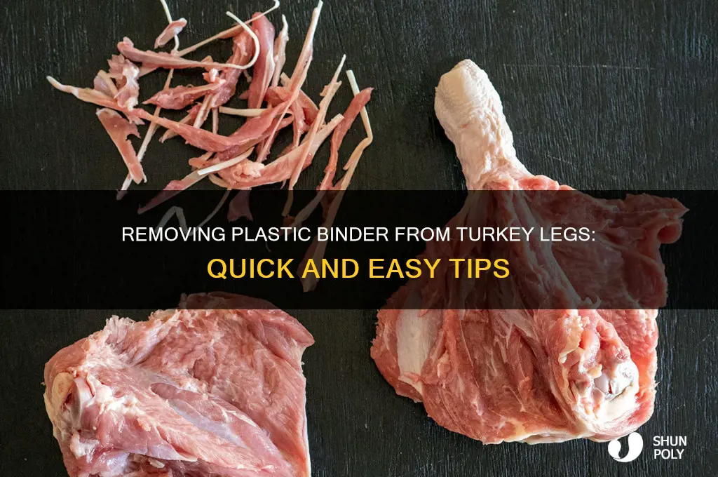 how to get the plastic binder off the turkey legs