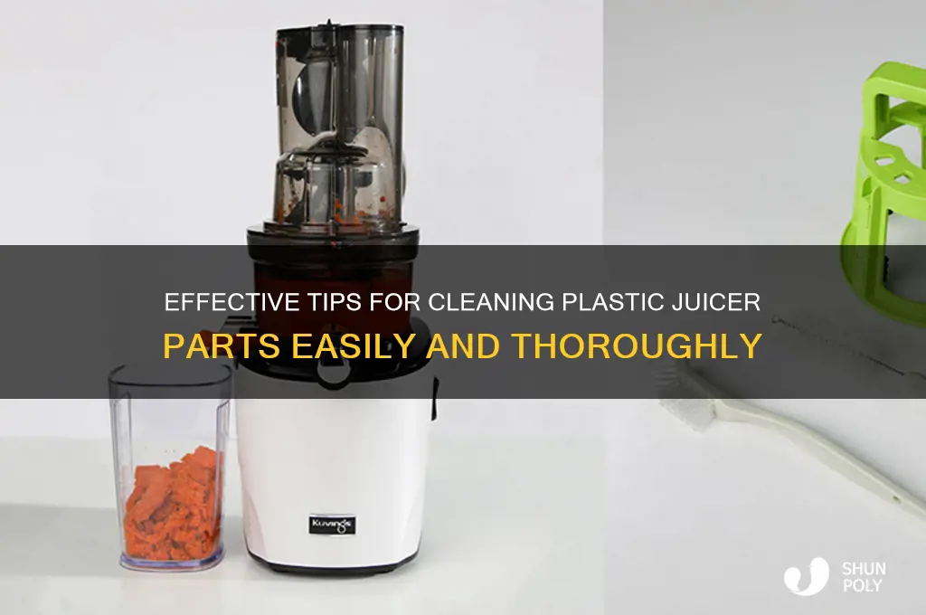 how to get the plastic on a juicer clean