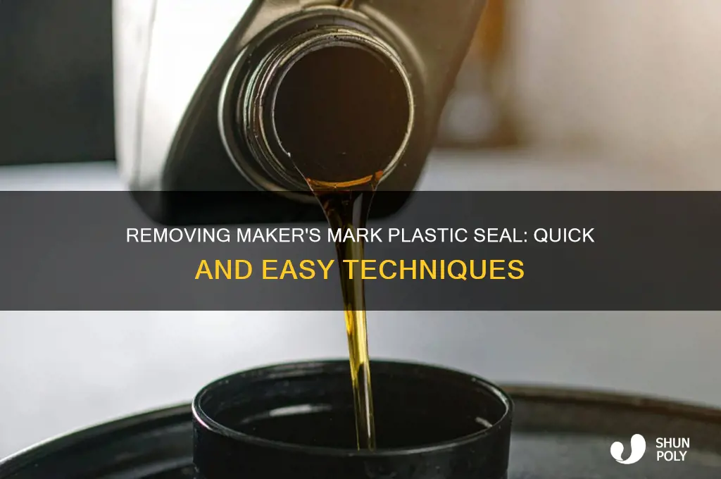how to get the plastic seal off of maker