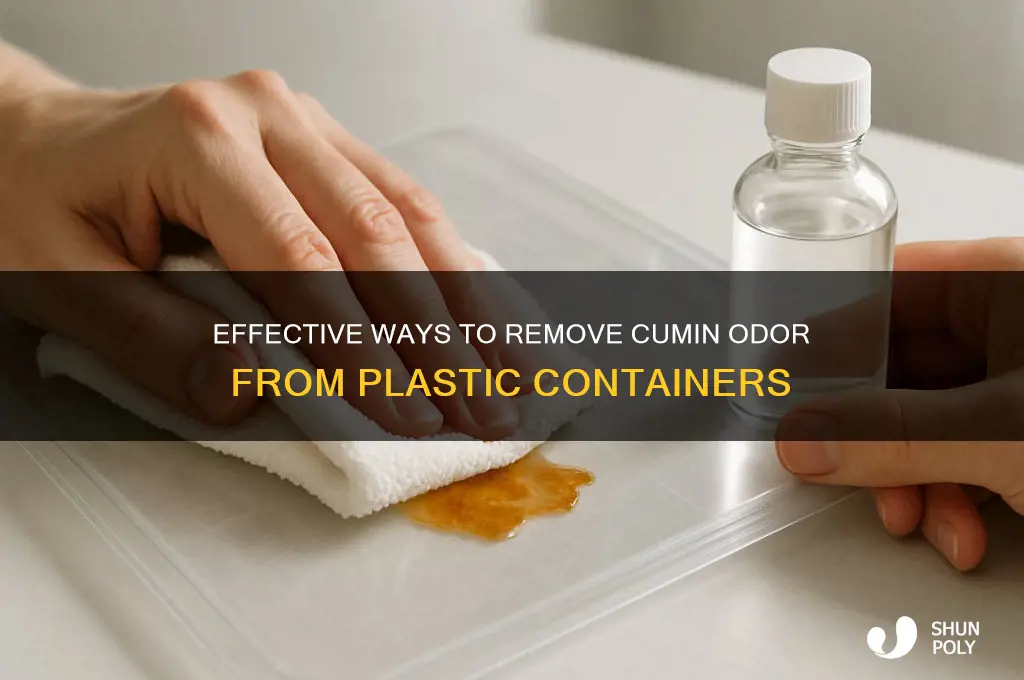 how to get the smell of cumin out of plastic