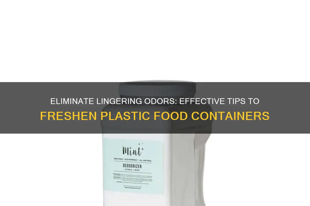 how to get the smell off plastic food containers