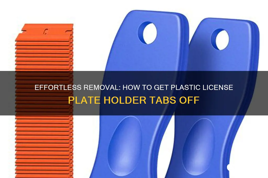 how to get those plastic license plate holder tabs off
