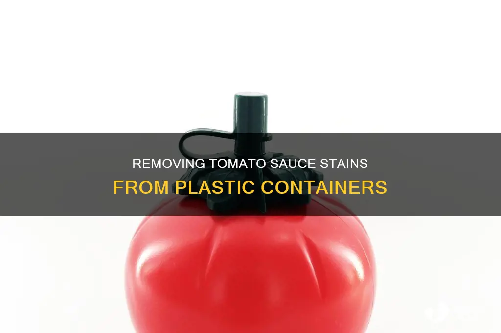 how to get tomato sauce out of plastic container