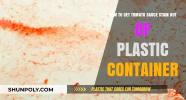 Removing Tomato Sauce Stains from Plastic Containers