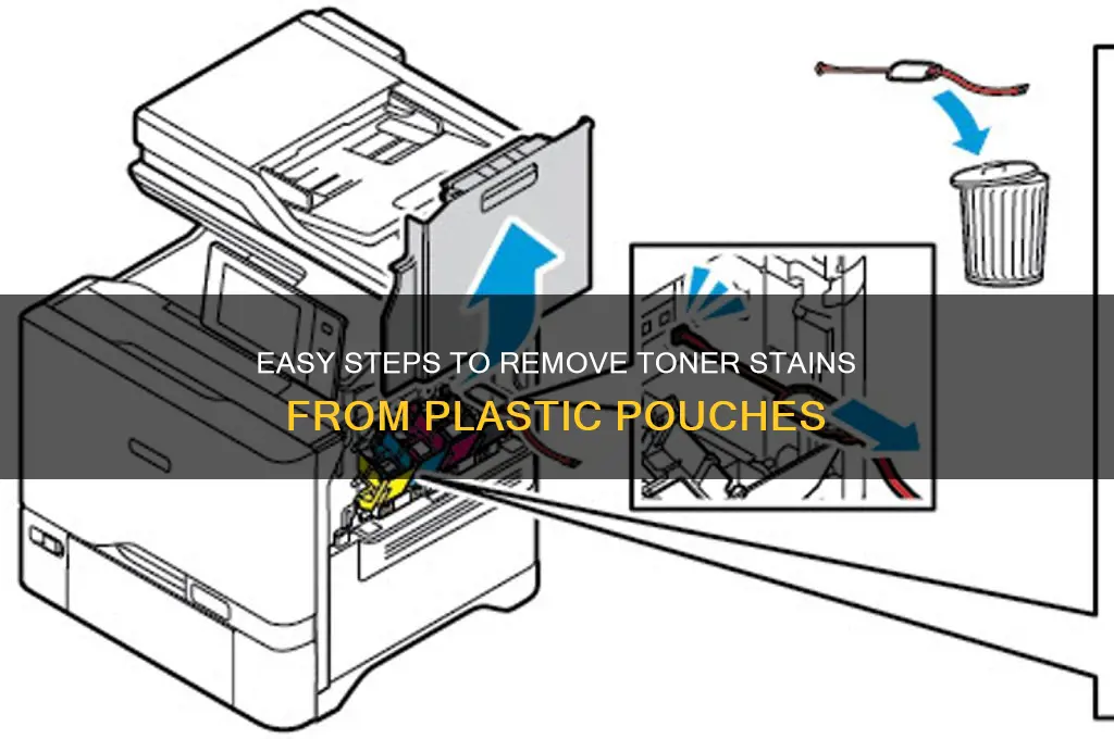 how to get toner off plastic pouch